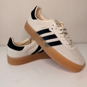 adidas Samba Cream and Black Sneakers women size 9.5